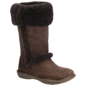 Born Shilo Shearling and brown leather boots